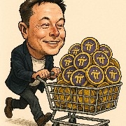 $PI  Done. After the aunt sold off her gold, gold prices plummeted, then she bought pi coins. The aunt is really impressive, she has a good grasp of the situation.